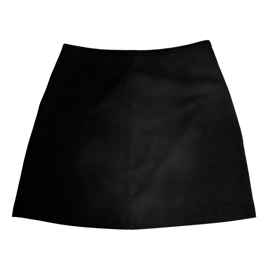 Everlane Black Organic Cotton Modal Mini Skirt Size M Minimalist Quiet Luxury